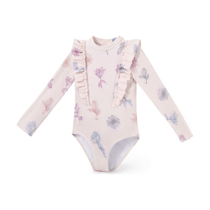 Купальник слитный для девочки Amarobaby Blossom, мультиколор, размер 92 АВ-OD26-41BM/28-92