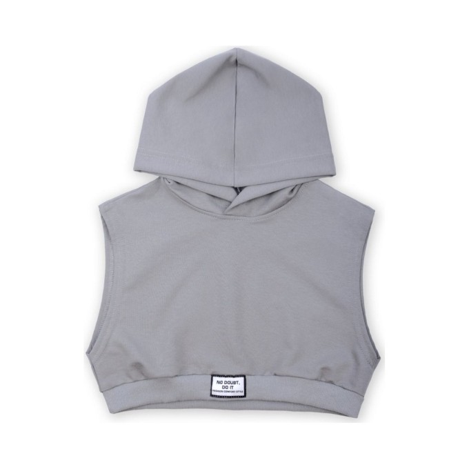 Топ детский с капюшоном Amarobaby NOOD, цвет серый, размер 140 AB-OD24-N2701/11-140
