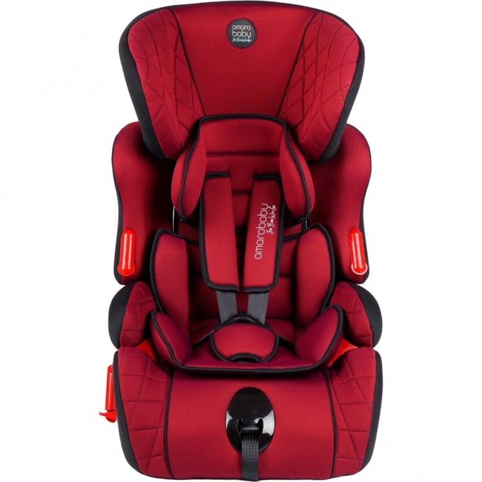 Автокресло детское AMAROBABY BIG TRIP, группа I/II/III, красный/чёрный AB212006BTKCh/07