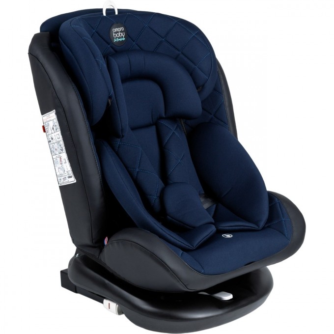 Автокресло детское AMAROBABY BRILLIANT ISOFIX класс D, группа 0+/1/2/3, синий AMARO-2003-BrSi