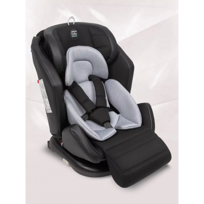 Автокресло детское AMAROBABY FAVORITE ISOFIX с усиленной боковой поддержкой, группа 0+/1/2/3 чёрный/серый AB24-20FAV/0911