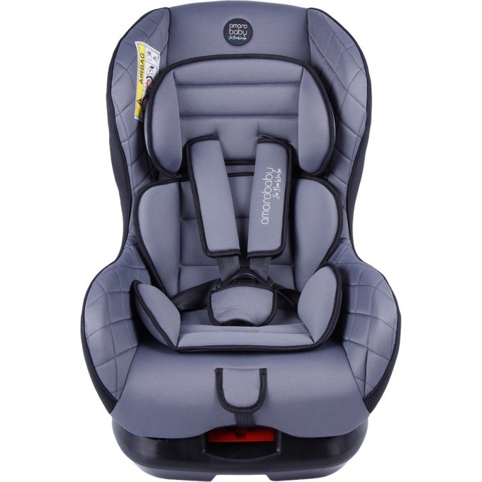 Автокресло детское AMAROBABY SAFETY, группа 0+/I, серый/чёрный AB212004SSCh/11