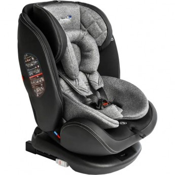 Автокресло детское AMAROBABY ST-3, Isofix класс D, группа 0+/1/2/3, серое