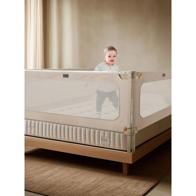 Барьер защитный для кровати AMAROBABY CAVEO бежевый, 180 см. AB26-CAV/03-180