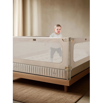 Барьер защитный для кровати AMAROBABY CAVEO бежевый, 200 см.