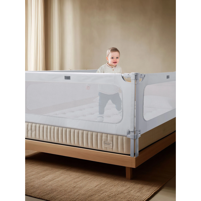 Барьер защитный для кровати AMAROBABY CAVEO серый, 140 см. AB26-CAV/11-140
