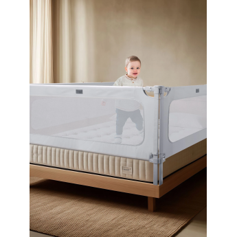 Барьер защитный для кровати AMAROBABY CAVEO серый, 200 см.