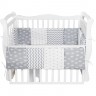 Бортик в кроватку AMAROBABY ROYAL BABY 12 предметов (12 подушек-бортиков), бязь, серый BOPT ROYAL BABY CEPYII