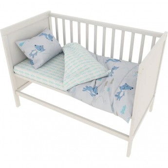 Бортик в кроватку AMAROBABY В ЛЕСУ, серый, 12 предметов (12 подушек-бортиков)