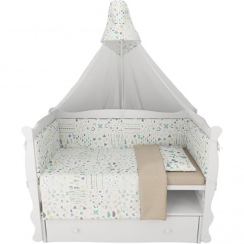 Бортик в кроватку на молнии (4 подушки-бортика) AMAROBABY Абстракция, белый/мультиколор (перкаль) Бортик в кроватку на молнии (4 подушки-бортика) AMAROBABY Абстракция, белый/мультиколор (перкаль)