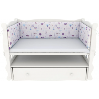 Бортик в кроватку на молнии (4 подушки-бортика) AMAROBABY ИНДЕЙЦЫ, бязь Бортик в кроватку на молнии (4 подушки-бортика) AMAROBABY ИНДЕЙЦЫ, бязь