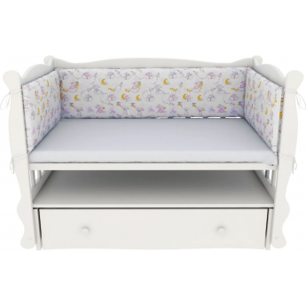 Бортик в кроватку на молнии (4 подушки-бортика) AMAROBABY МЫШАТА В ОБЛАКАХ, поплин Бортик в кроватку на молнии (4 подушки-бортика) AMAROBABY МЫШАТА В ОБЛАКАХ, поплин