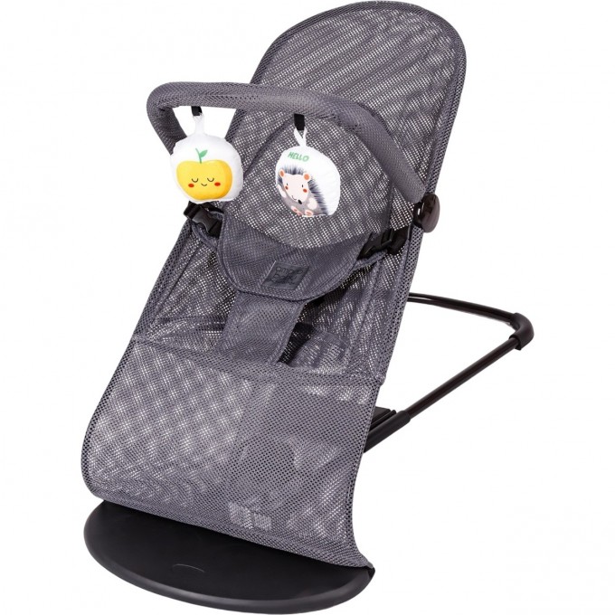 Детский шезлонг AMAROBABY, BABY TIME, серый AB21-25VT/11