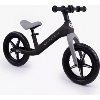 Двухколесный беговел AMAROBABY RIOT, черный/серый Двухколесный беговел AMAROBABY RIOT, черный/серый