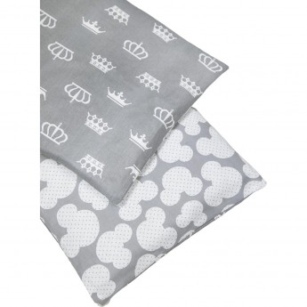 Двухсторонний бортик в кроватку 4 предмета (бортики на молнии) AMAROBABY МЫШОНОК, серый Двухсторонний бортик в кроватку 4 предмета (бортики на молнии) AMAROBABY МЫШОНОК, серый