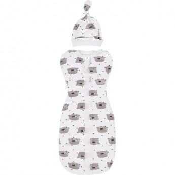 Фигурная пеленка-кокон на молнии с шапочкой AMAROBABY CURLY КОАЛЫ, р-р 68-74 Фигурная пеленка-кокон на молнии с шапочкой AMAROBABY CURLY КОАЛЫ, р-р 68-74