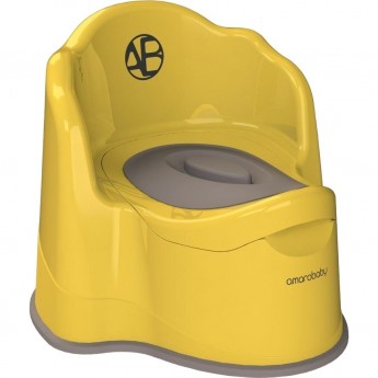Горшок детский с крышкой AMAROBABY ERGONOMIC, жёлтый Горшок детский с крышкой AMAROBABY ERGONOMIC, жёлтый