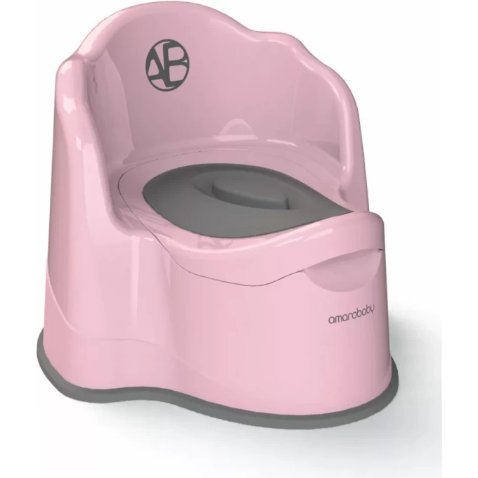Горшок детский с крышкой AMAROBABY ERGONOMIC,, розовый AB221103Er/06 Горшок детский с крышкой AMAROBABY ERGONOMIC,, розовый AB221103Er/06