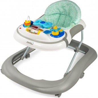 Ходунки детские с электронной игровой панелью AMAROBABY STROLLING BABY, серый