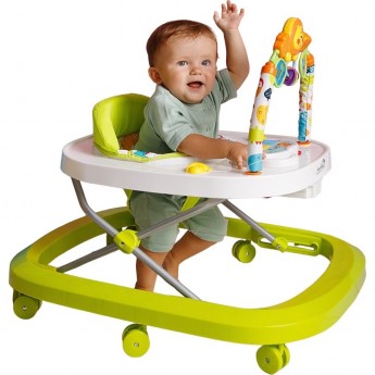 Ходунки детские с электронной игровой панелью AMAROBABY WALKING BABY, зеленый