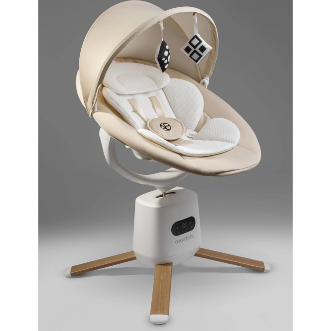 Качели электронные детские AMAROBABY JOLLY SWING молочный, белый вкладыш AB25-22JOLLY/3300 Качели электронные детские AMAROBABY JOLLY SWING молочный, белый вкладыш AB25-22JOLLY/3300