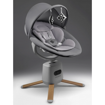 Качели электронные детские AMAROBABY JOLLY SWING серый, светло-серый вкладыш