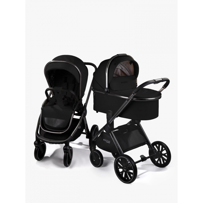 Коляска детская из экокожи 2в1 AMAROBABY MOTUS PREMIUM ECCO черный AB24-10MOTUSL/09