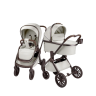 Коляска детская из экокожи 2в1 AMAROBABY MOTUS PREMIUM ECCO EXCLUSIVE молочный