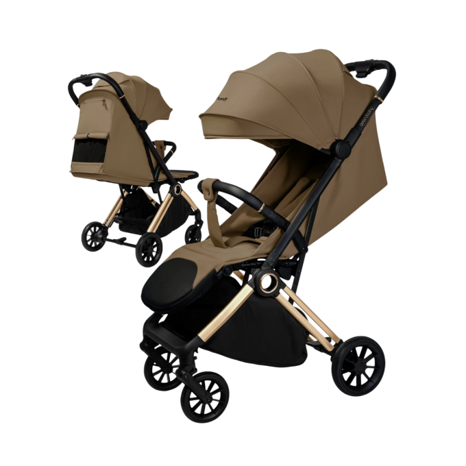 Коляска прогулочная AMAROBABY HANDY, коричневый/золотой AB25-10HANDY/1229