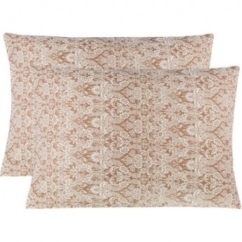 Комплект наволочек AMAROBABY Дамаск кофе, 40х60 см, бязь, коричневый, 2 шт