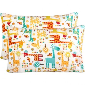 Комплект наволочек AMAROBABY Жирафики, мультиколор, 40х60 см, поплин, 2 шт