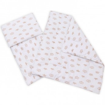 Комплект в коляску AMAROBABY MOMMY STAR КОРОНЫ, бежевый