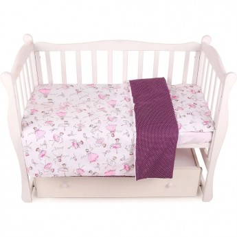 Комплект в кроватку 3 предмета AMAROBABY BABY BOOM АМЕЛИ белый, поплин