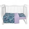 Комплект в кроватку 3 предмета AMAROBABY BABY BOOM Flower dreams, фиолетовый AMARO-3003-FD