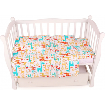Комплект в кроватку AMAROBABY BABY BOOM ЖИРАФИКИ, 3 предмета, поплин