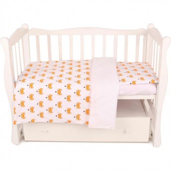 Комплект в кроватку AMAROBABY BABY BOOM, ЛИСИЧКИ, 3 предмета, поплин
