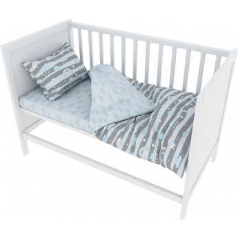 Комплект в кроватку AMAROBABY BABY BOOM РАДУГА, 3 предмета, серый