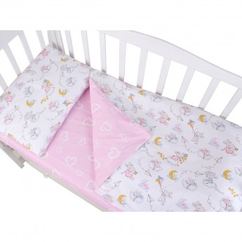 Комплект в кроватку AMAROBABY МЫШАТА В ОБЛАКАХ, 3 предмета, поплин