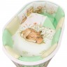 Комплект в кроватку AMAROBABY SLEEPY FOREST, 17 предметов: 5+12 подушек (бортиков), салатовый AB213017SF/14