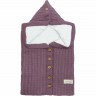 Конверт AMAROBABY PURE LOVE SNAP вязаный утепленный на выписку, розовый, 75 см. AMARO-6003PLS-Ro
