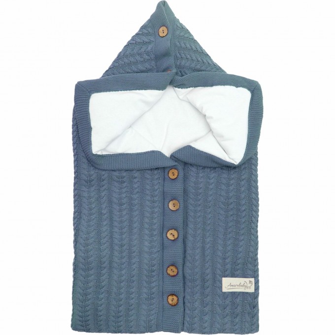 Конверт AMAROBABY PURE LOVE SNAP вязаный утепленный на выписку, синий, 75 см. AMARO-6003PLS-Je Конверт AMAROBABY PURE LOVE SNAP вязаный утепленный на выписку, синий, 75 см. AMARO-6003PLS-Je