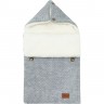 Конверт утепленный AMAROBABY PURE LOVE WOOL вязаный, серый, 75х46см AB20-PLW6003/11