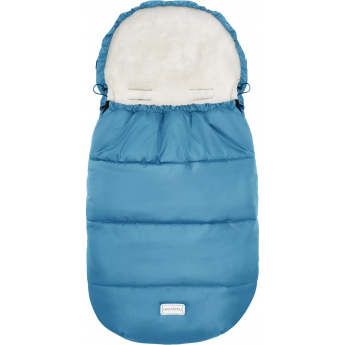 Конверт зимний меховой AMAROBABY SNOWY TRAVEL Серо-голубой, 105 см.