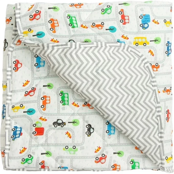 Коврик детский стёганный AMAROBABY SOFT MAT, Дорога, серый, 115х115 см AB2165SMGDo/11 Коврик детский стёганный AMAROBABY SOFT MAT, Дорога, серый, 115х115 см AB2165SMGDo/11