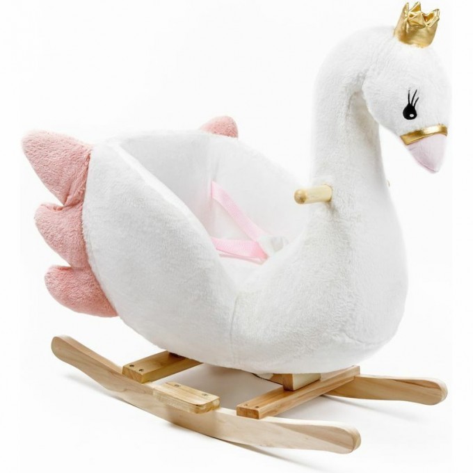 Лебедь качалка AMAROBABY (Swan), белый, 59х35х66 см. AMARO-28AS-Be