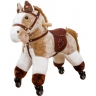 Лошадка каталка AMAROBABY FUNNY HORSE на колесах бежевый 60х29х57 см AMARO-28FH-Bei