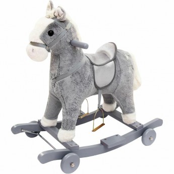 Лошадка каталка-качалка AMAROBABY PRIME серая