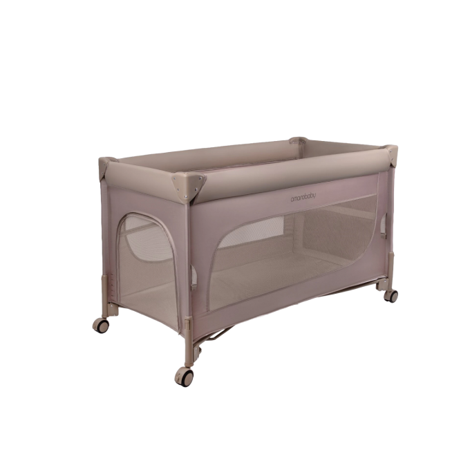 Манеж-кровать AMAROBABY OASIS прямоугольный мокко AB25-26OS/53
