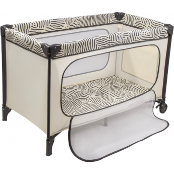 Манеж-кровать AMAROBABY SMART, прямоугольный молочный/графит