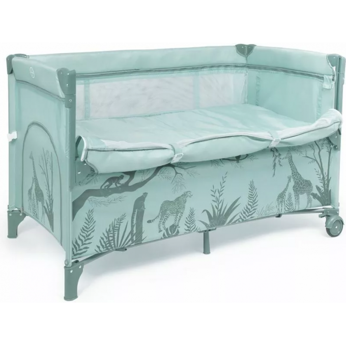 Манеж-кровать AMAROBABY TRANSFORM AFRICA зеленый AMARO-26Tr-A/13